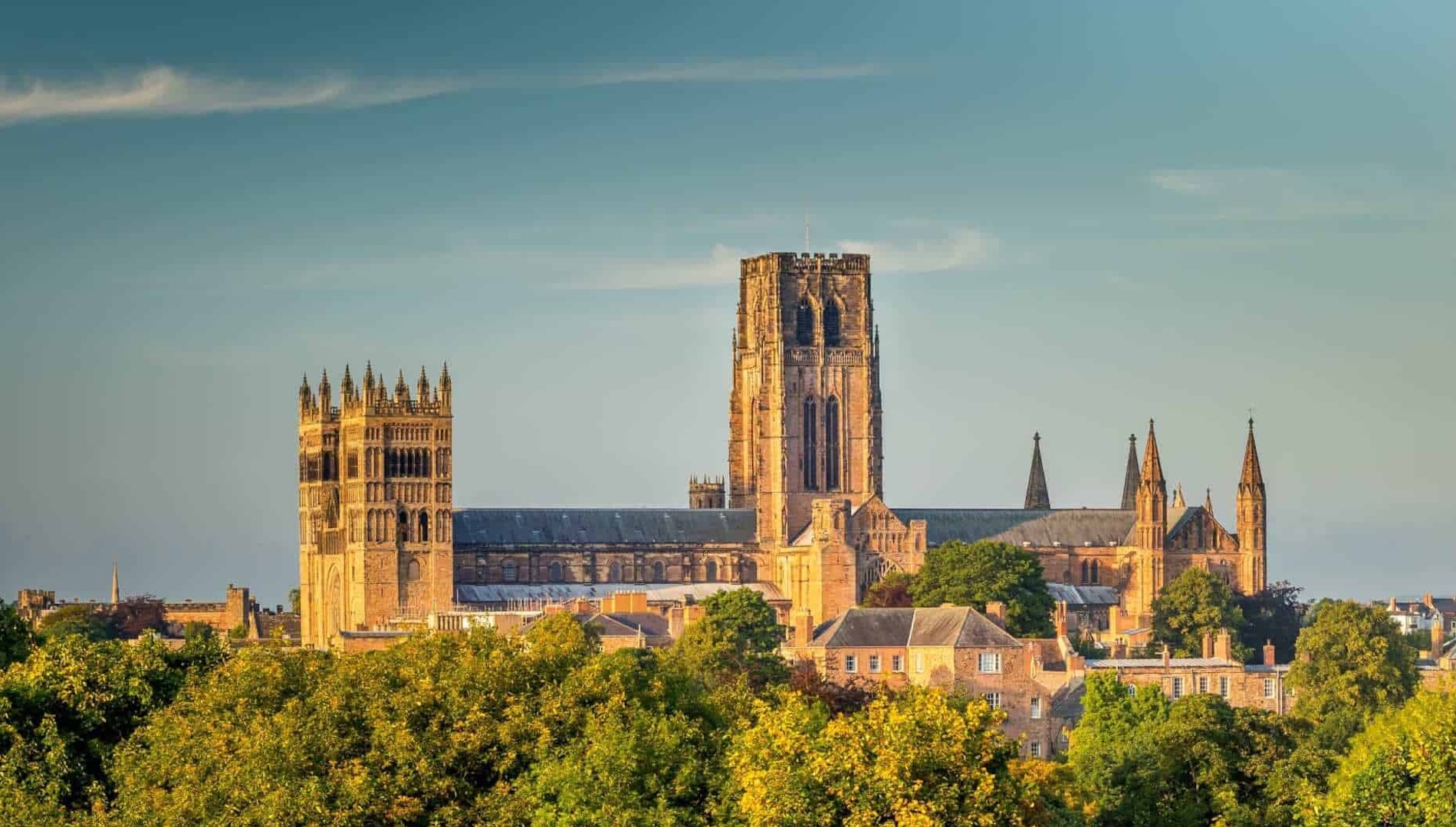Durham Cathedral in evening light